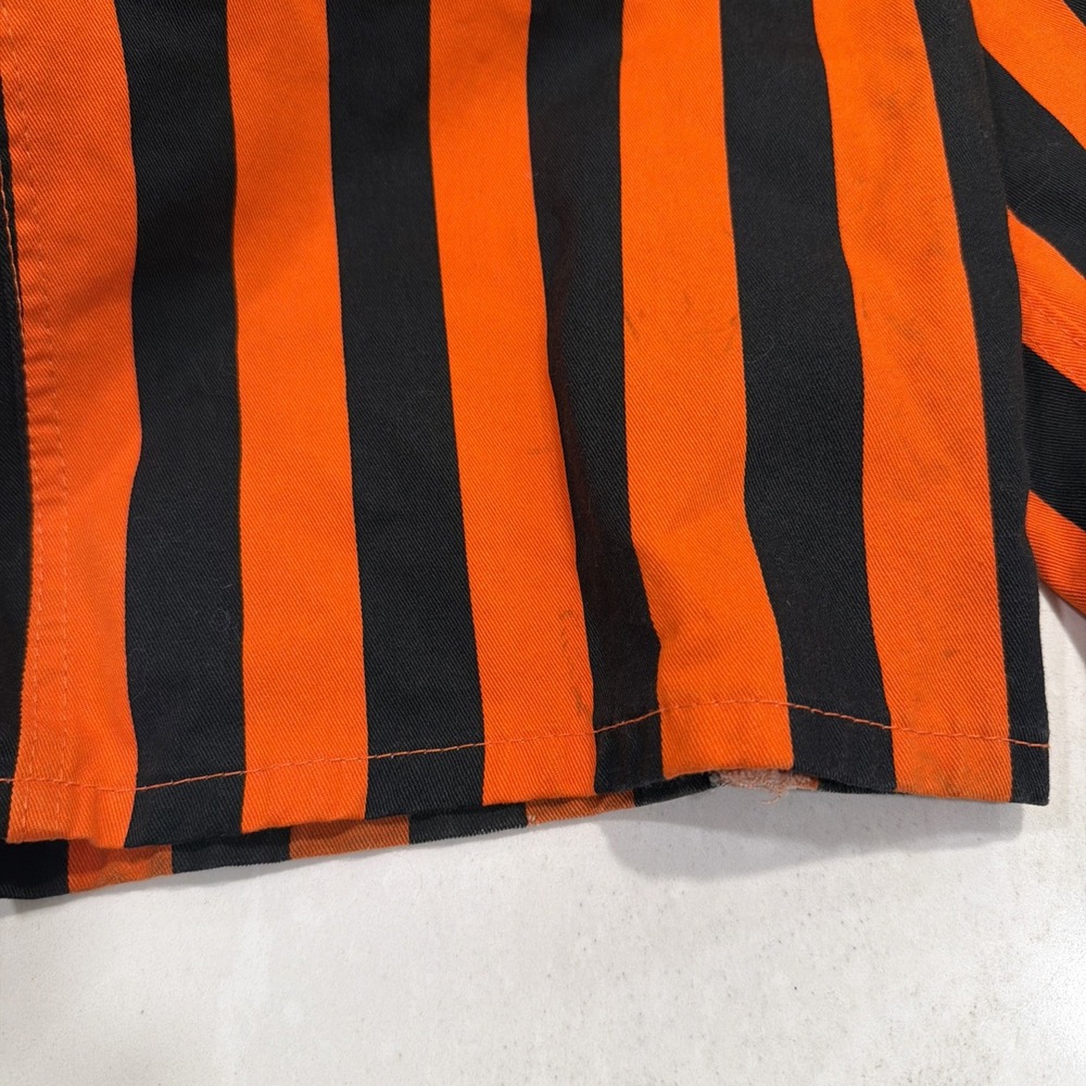 Game Bibs Adult Orange/Black College Stripes Overalls Large - Picture 12 of 14
